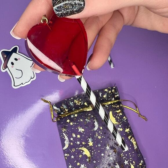 Candy lollipop Earrings • Statement Earrings •Halloween Costume Jewelry Gift set - Picture 5 of 10